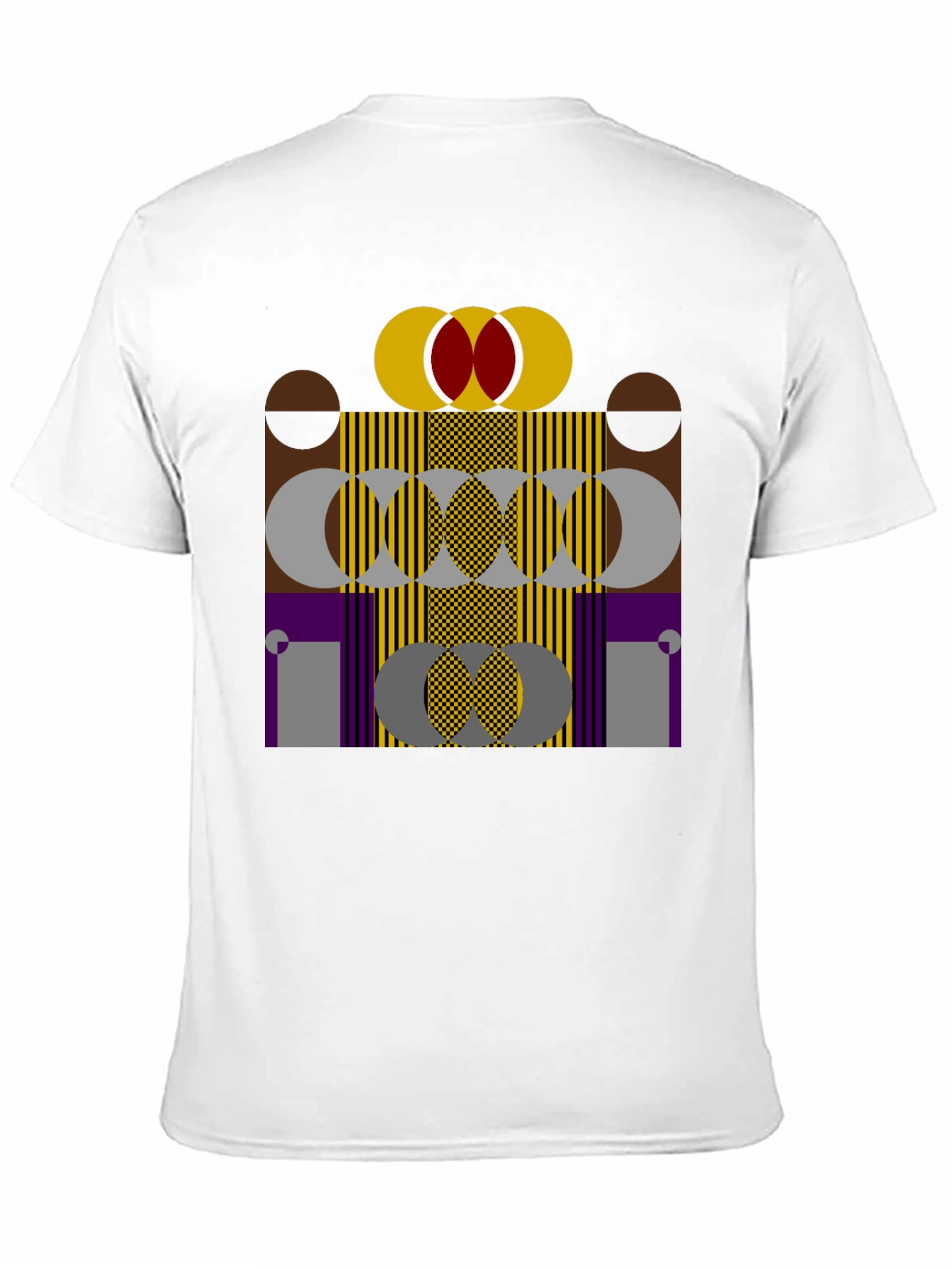 Abstract Geometric Graphic Print Black T-Shirt