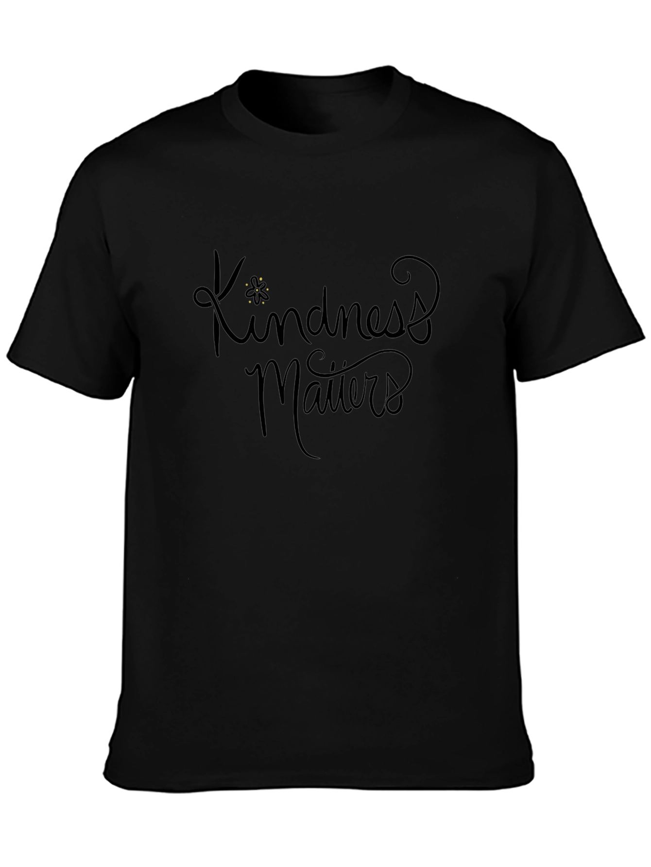 Kindness Matters Black Graphic T-Shirt