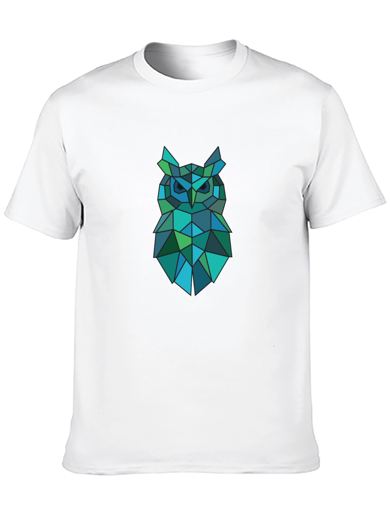 Geometric Owl Graphic T-Shirt - Modern Design