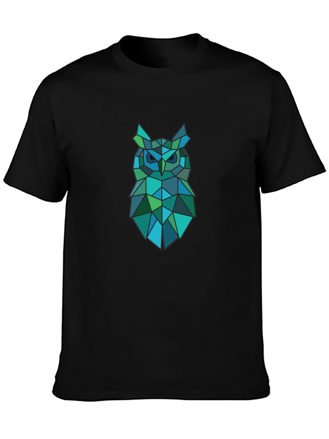 Geometric Owl Graphic T-Shirt - Modern Design