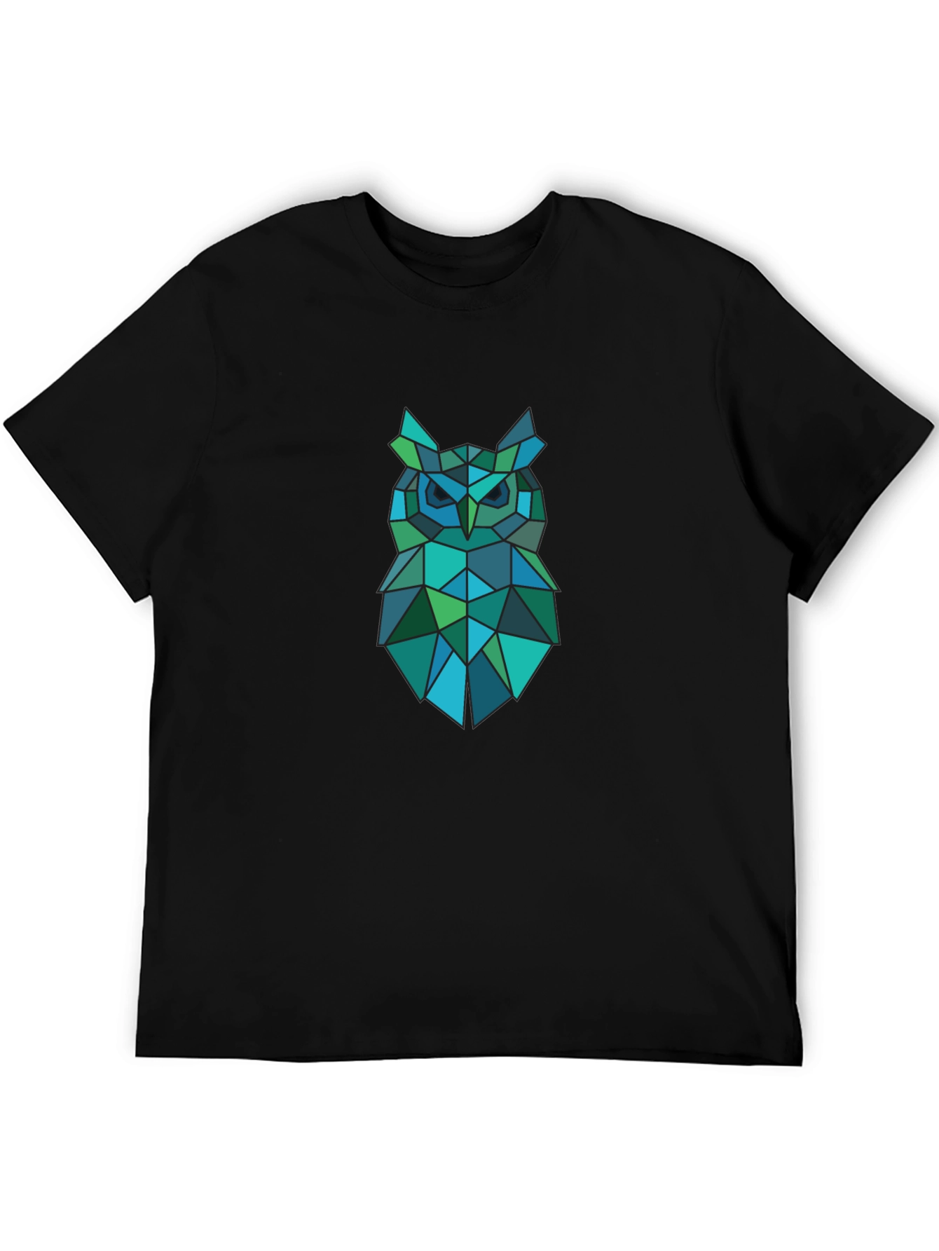 Geometric Owl Graphic T-Shirt - Modern Design