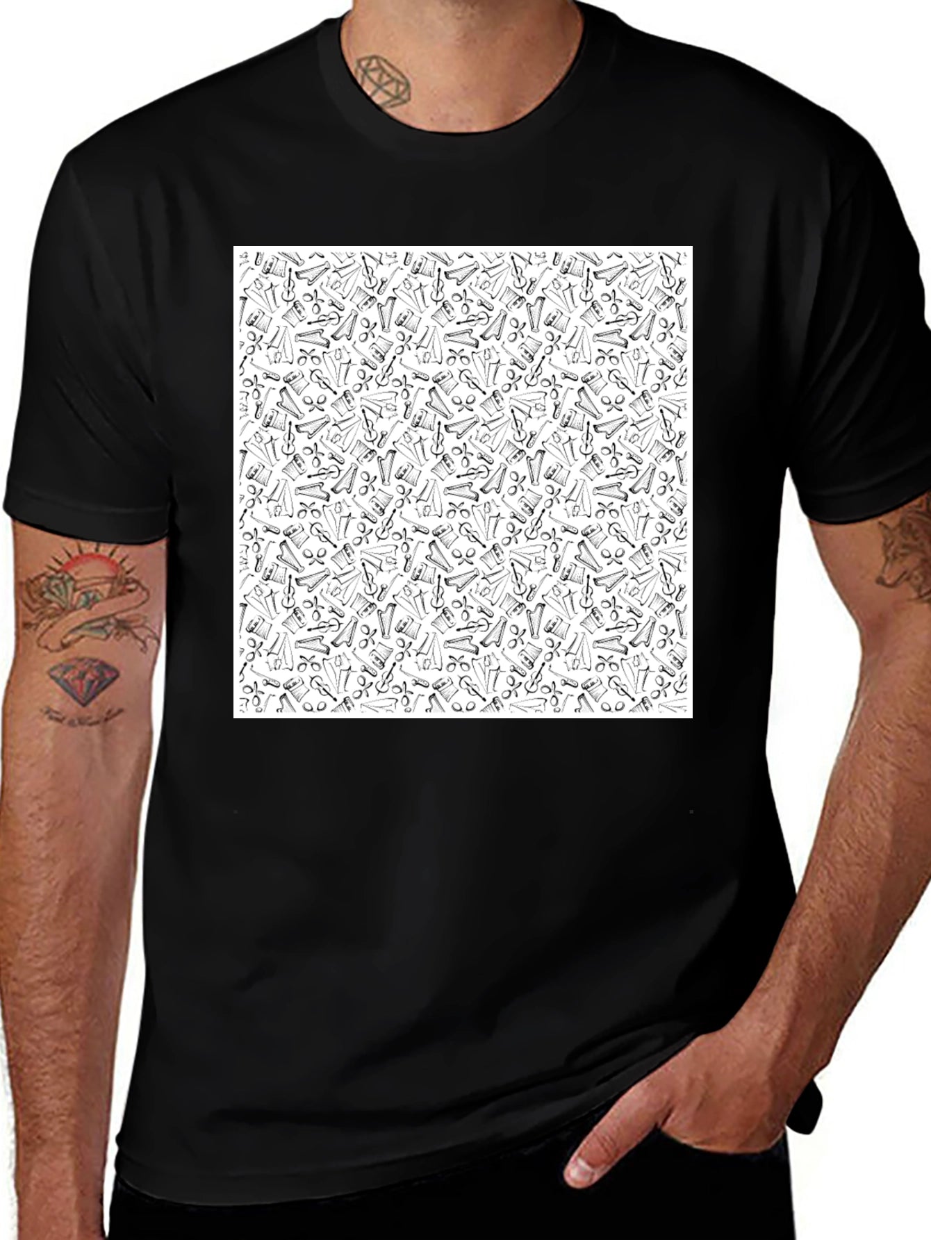 Barber Pattern T-Shirt - Cool Style Tee