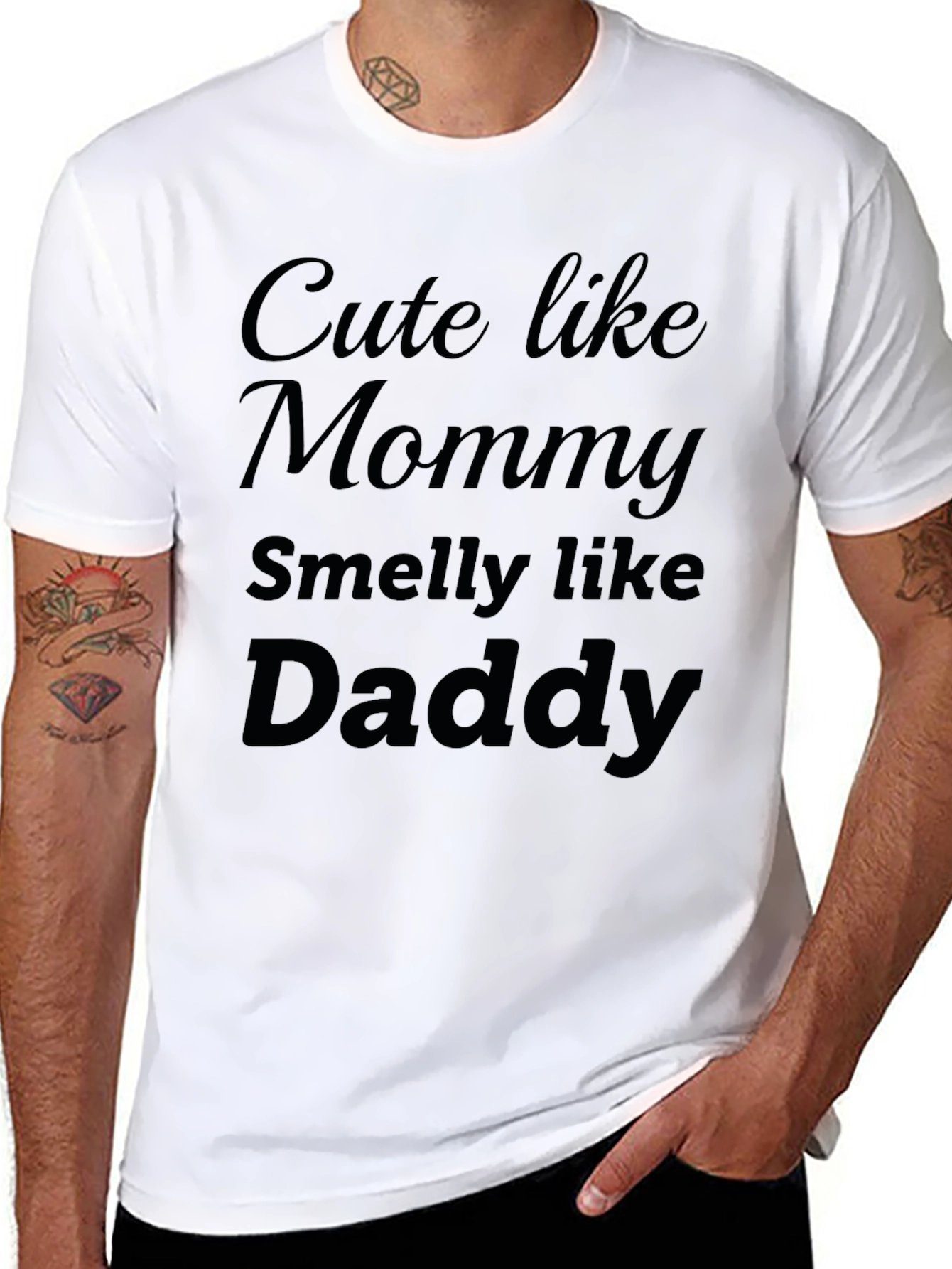 Cute Like Mommy Smelly Like Daddy Black T-Shirt