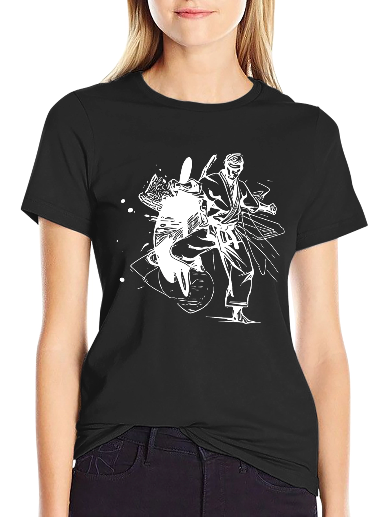 Karate Graphic T-Shirt - Black