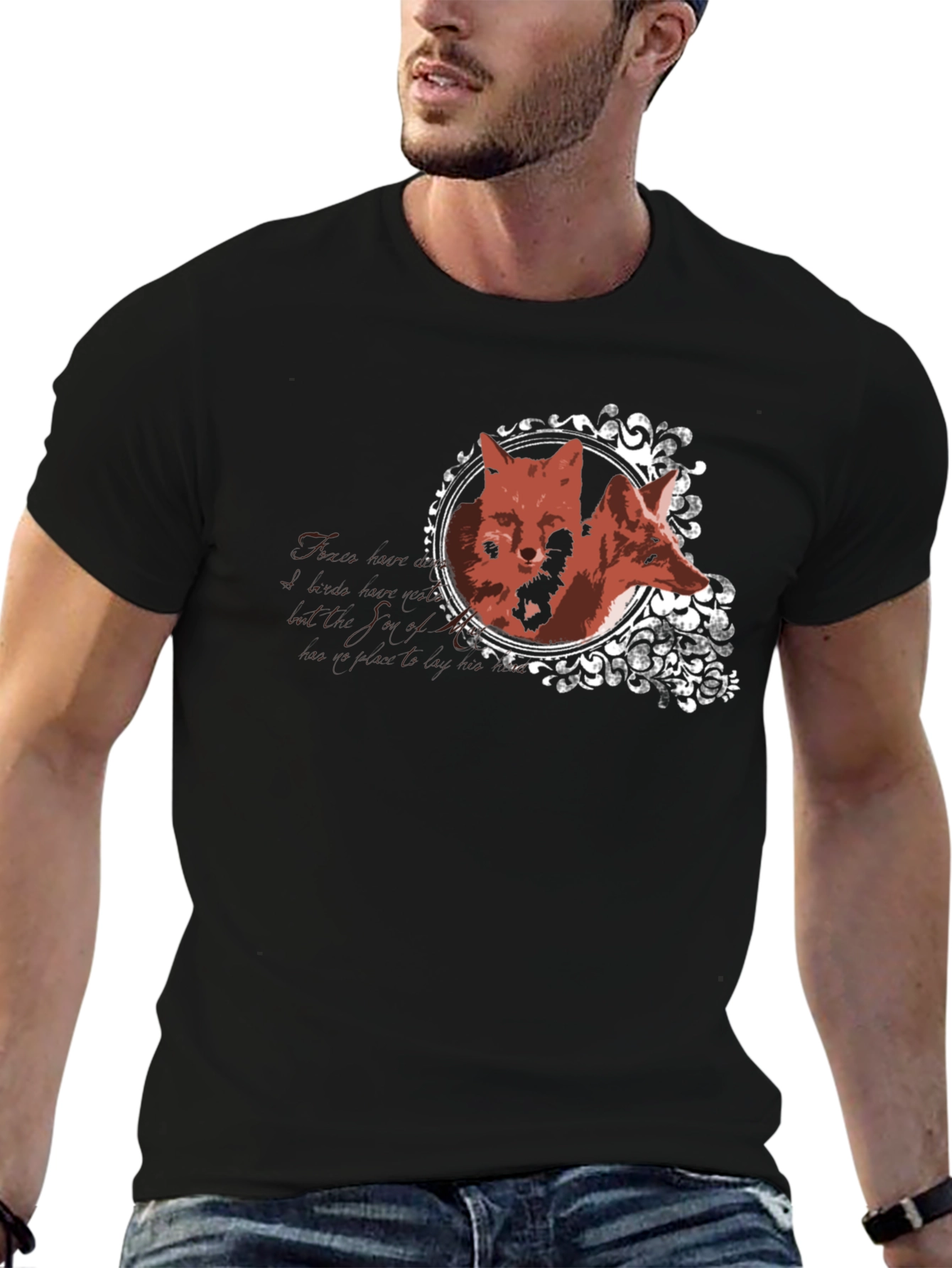 Fox Portrait Graphic Tee - Stylish Unisex T-Shirt