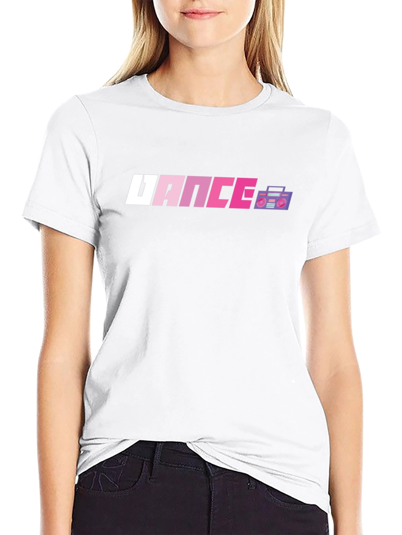 Retro Dance Graphic Tee - Black