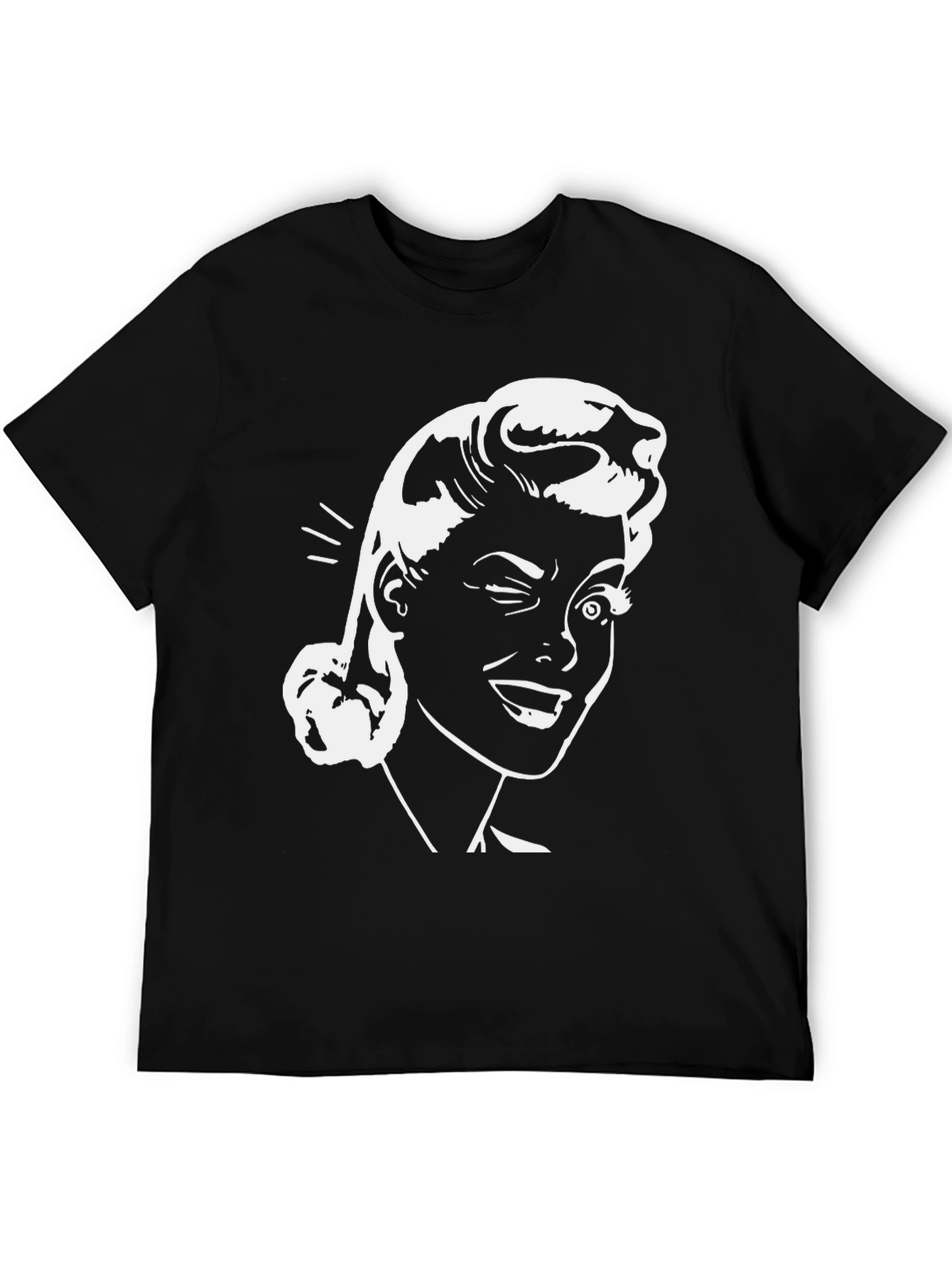 Retro Winking Woman Graphic Tee