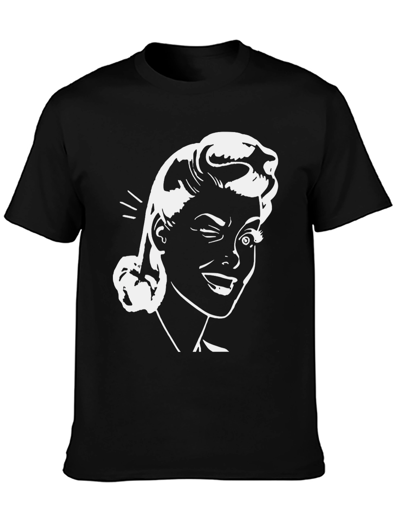 Retro Winking Woman Graphic Tee