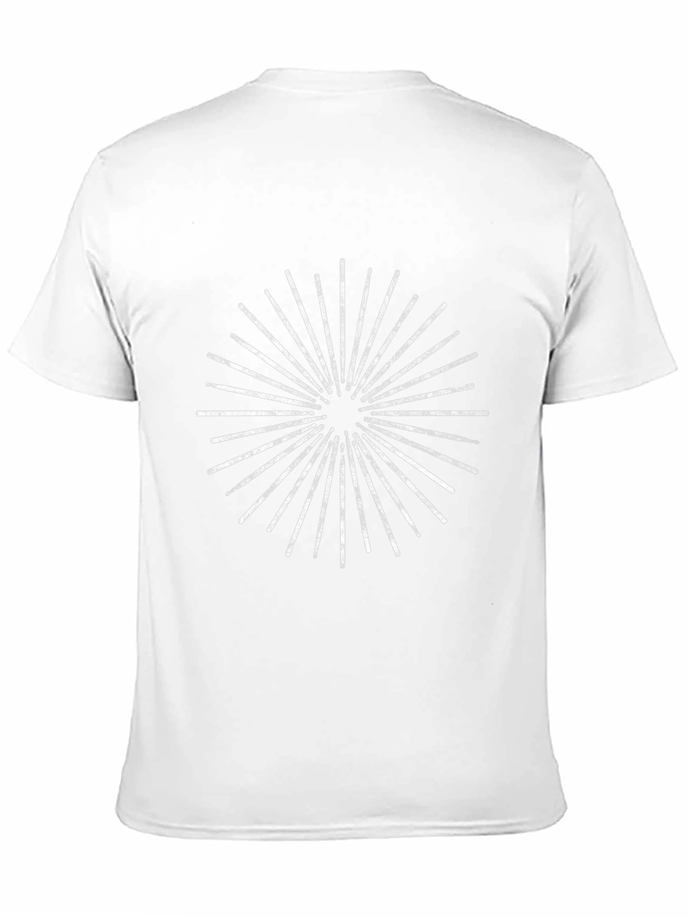 Drum Sticks Burst Graphic Tee - Black Cotton T-Shirt