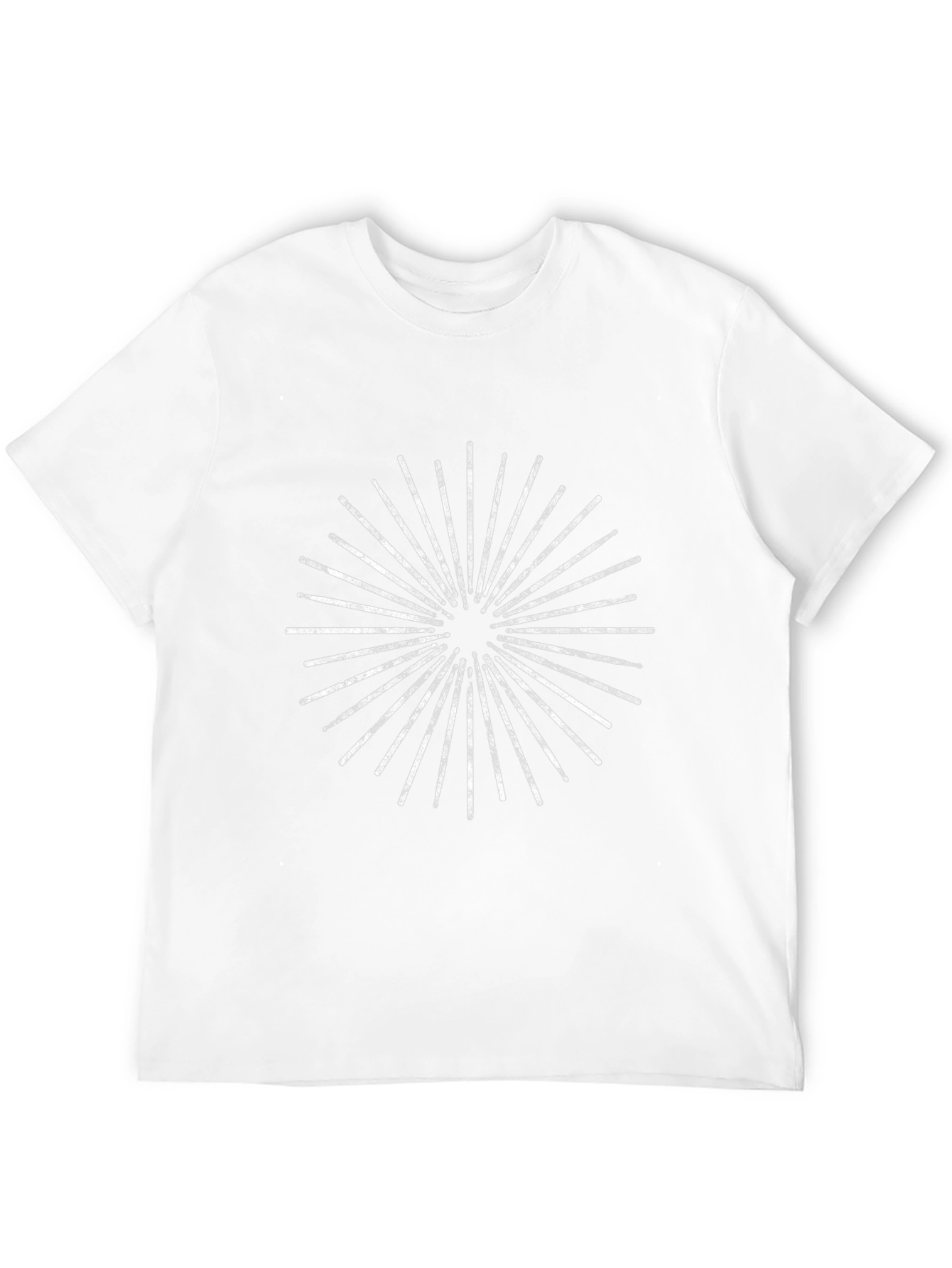 Drum Sticks Burst Graphic Tee - Black Cotton T-Shirt
