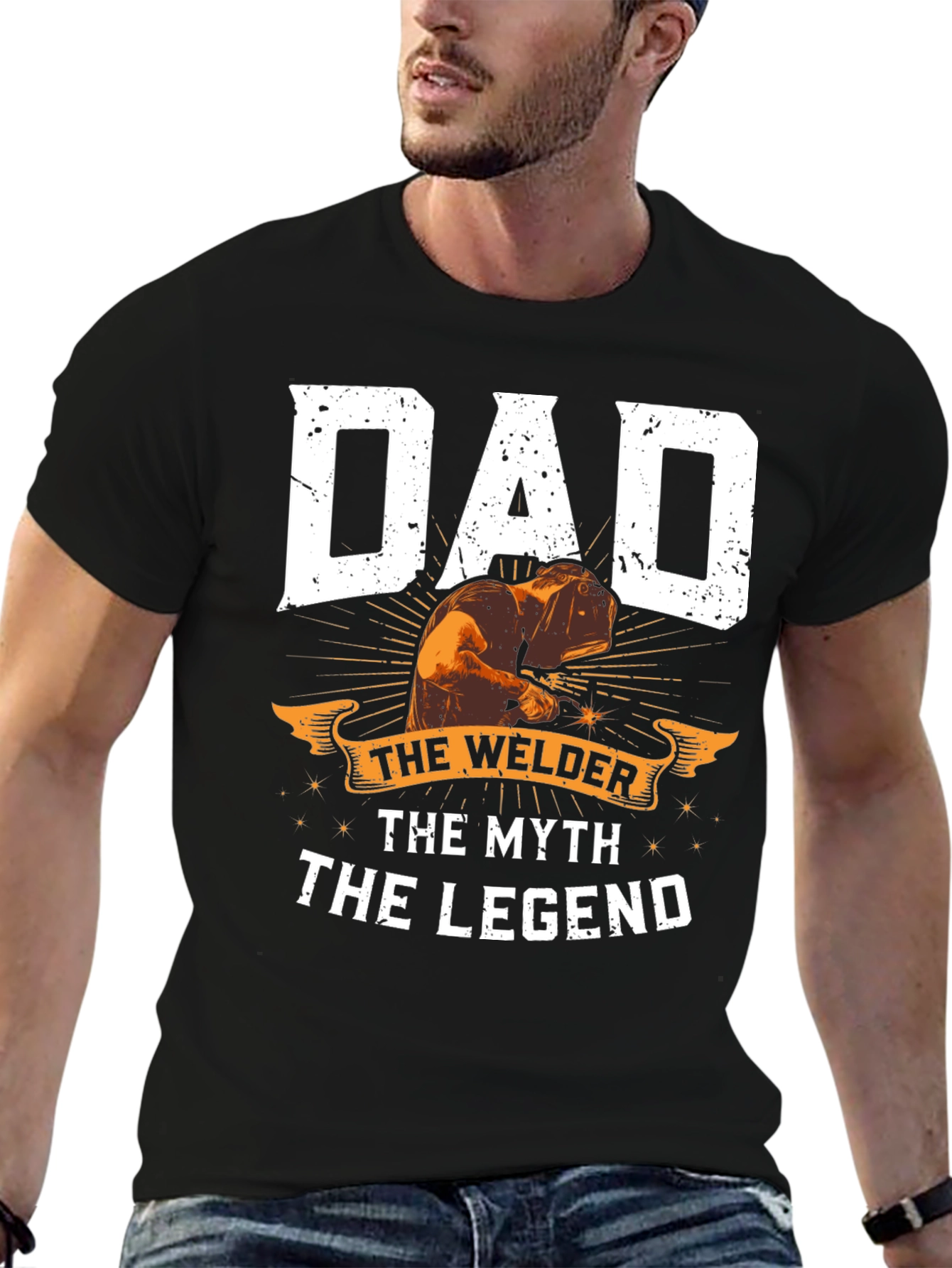 Dad The Welder T-Shirt: Legend Myth Welder