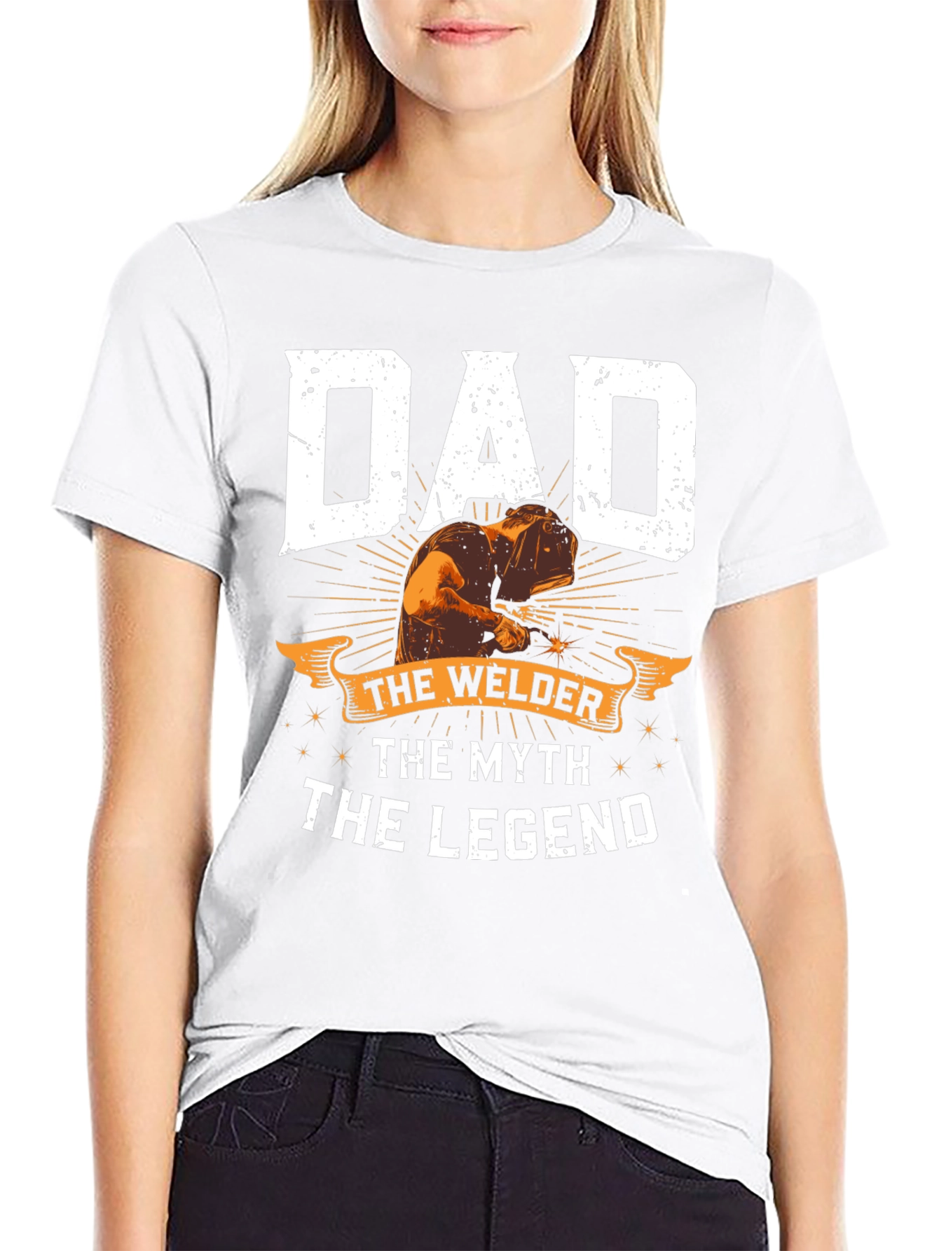 Dad The Welder T-Shirt: Legend Myth Welder