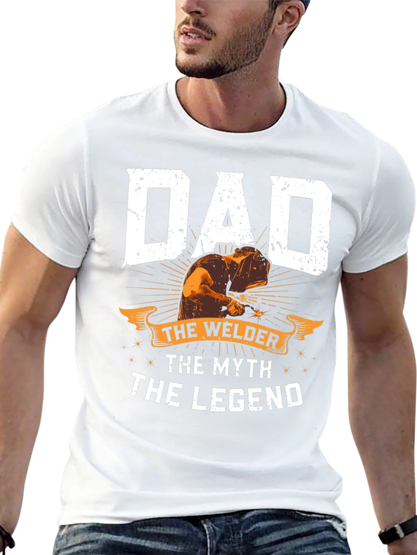 Dad The Welder T-Shirt: Legend Myth Welder
