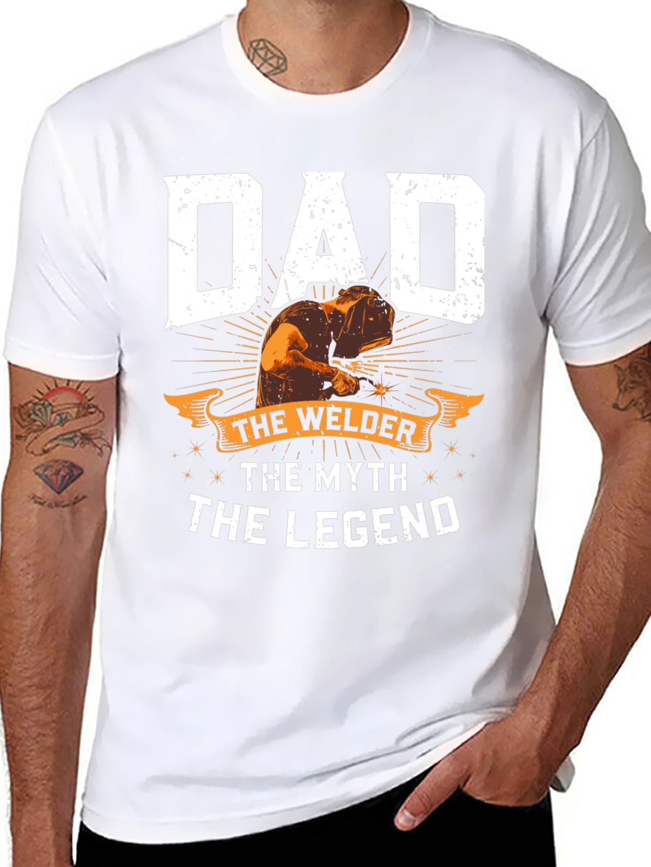 Dad The Welder T-Shirt: Legend Myth Welder