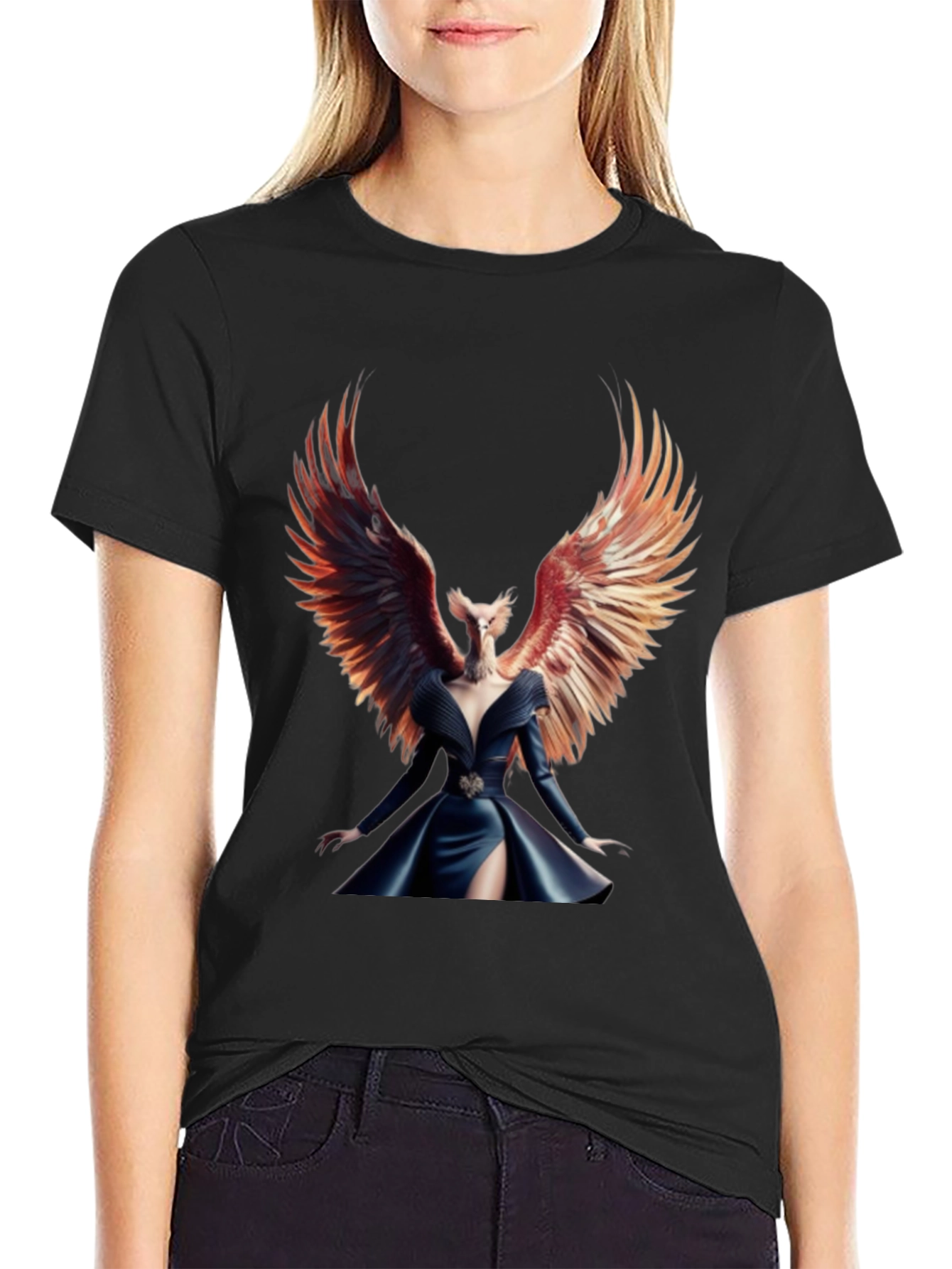 Phoenix Winged Goddess Graphic Tee
