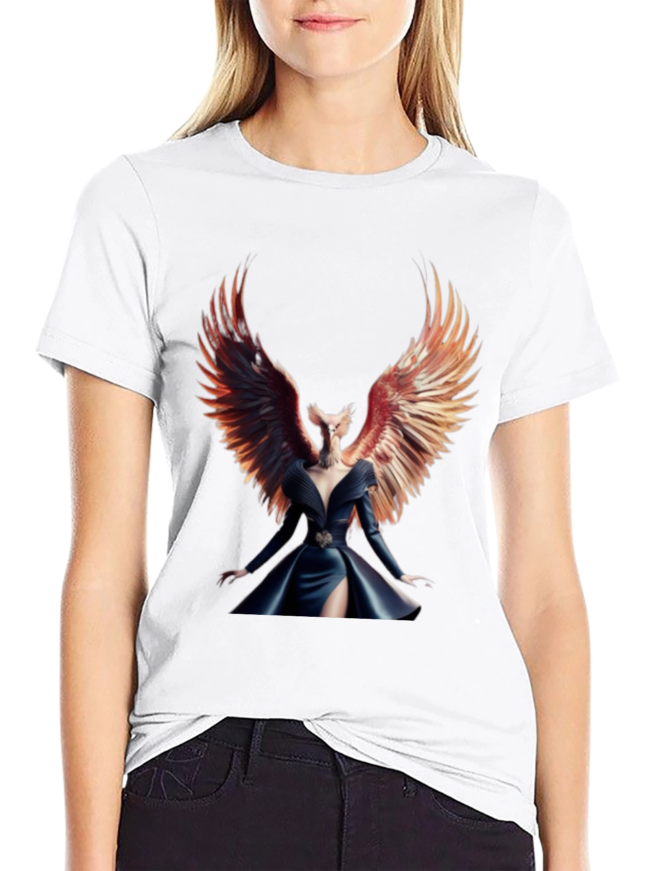 Phoenix Winged Goddess Graphic Tee