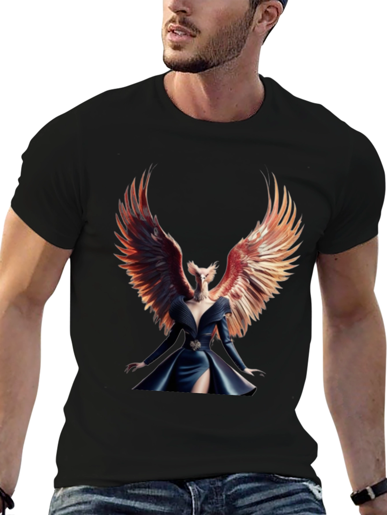 Phoenix Winged Goddess Graphic Tee