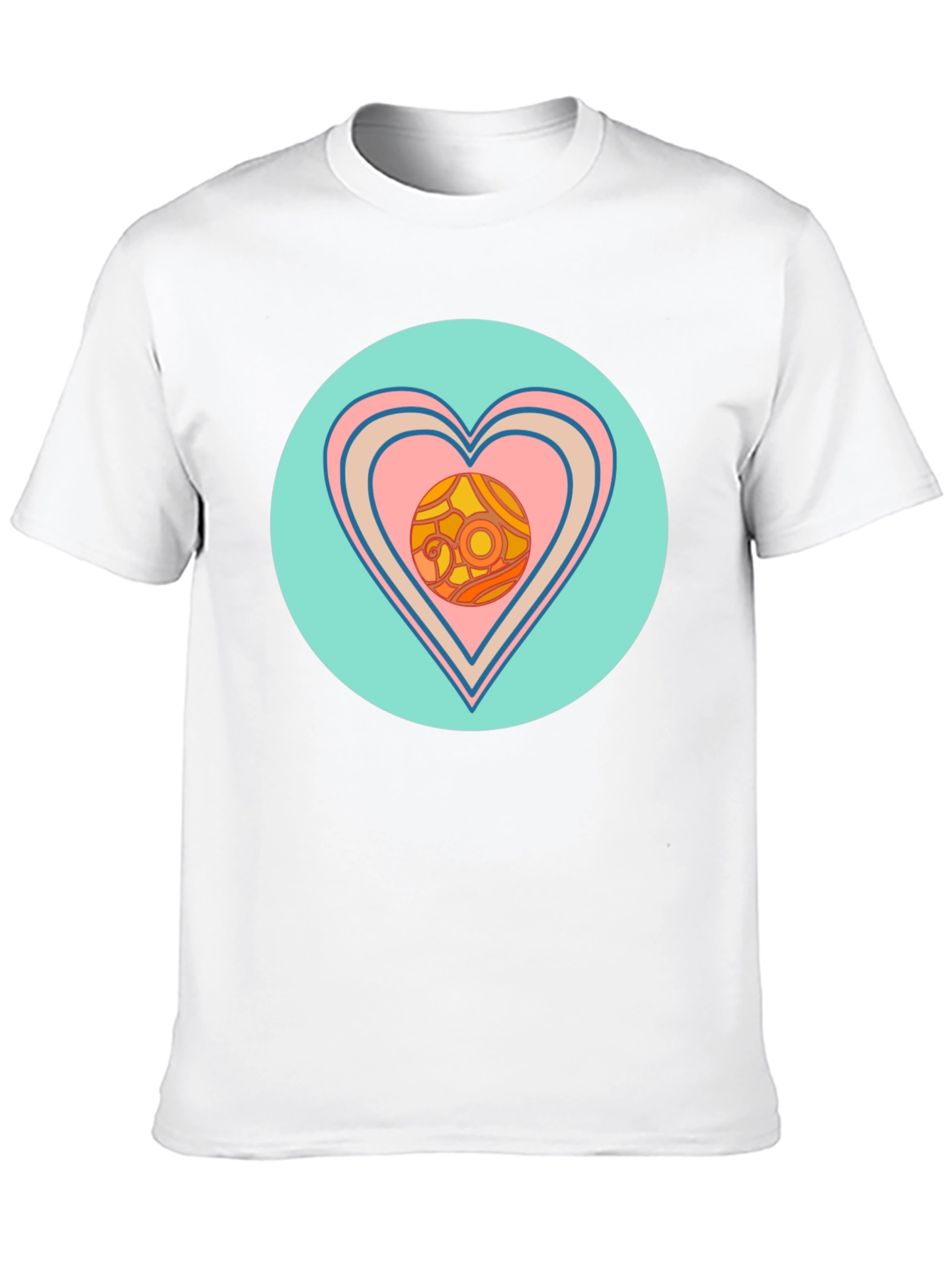 Retro Heart Graphic T-Shirt - Black