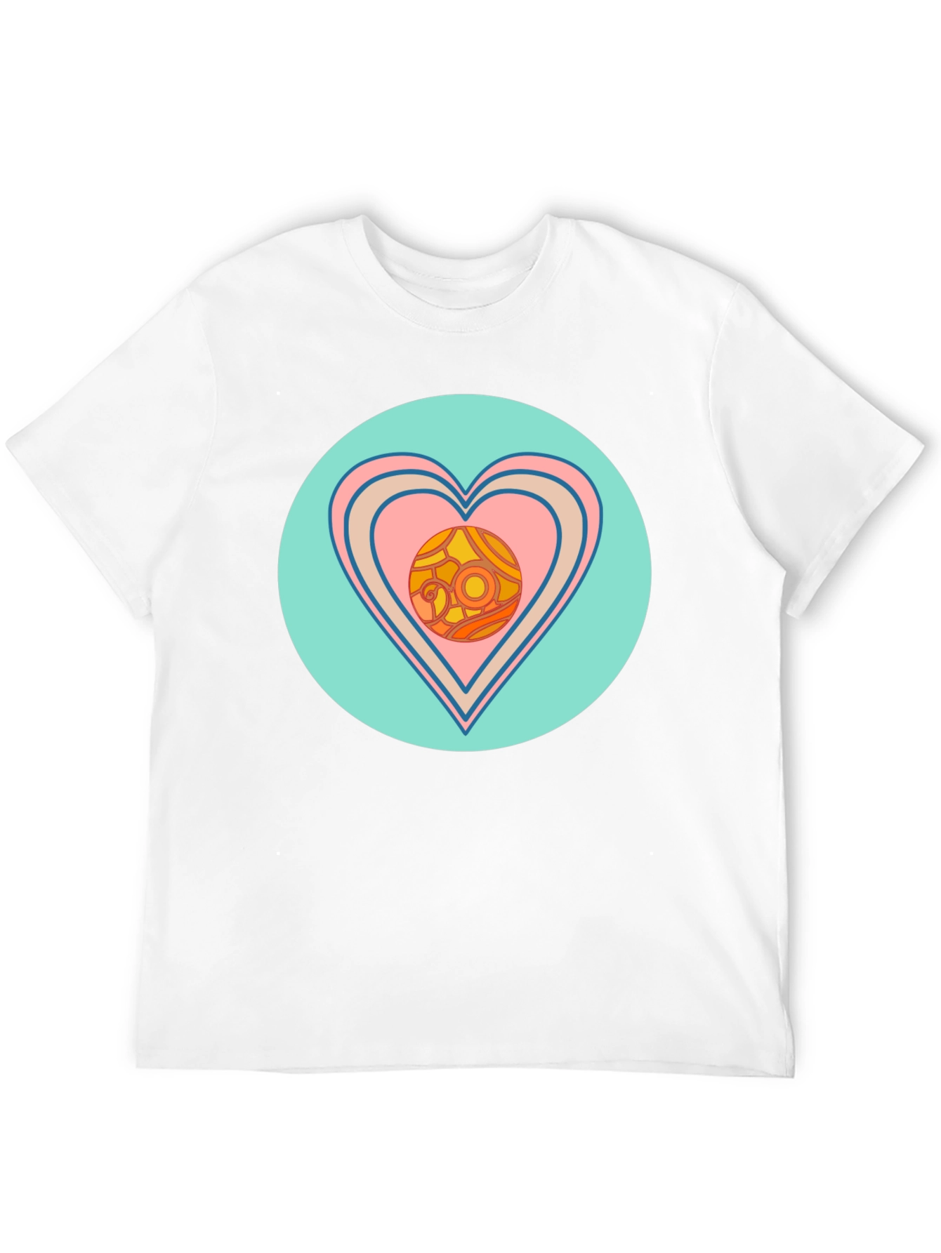 Retro Heart Graphic T-Shirt - Black