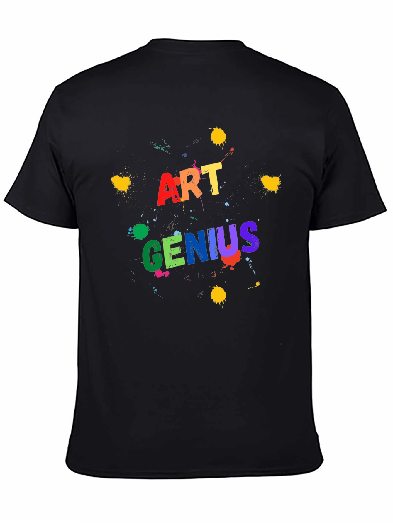 Art Genius Graphic Print Black T-Shirt