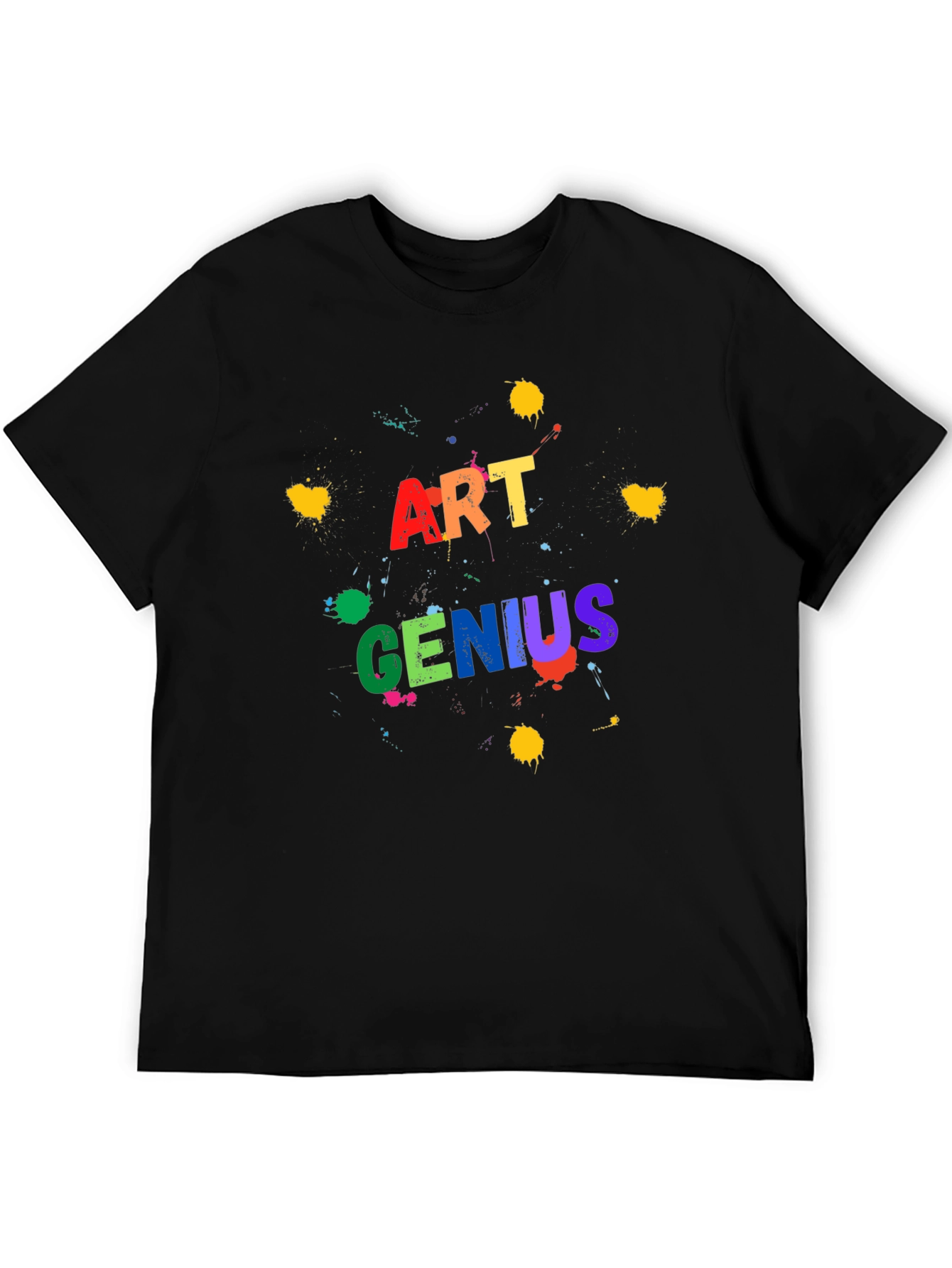 Art Genius Graphic Print Black T-Shirt