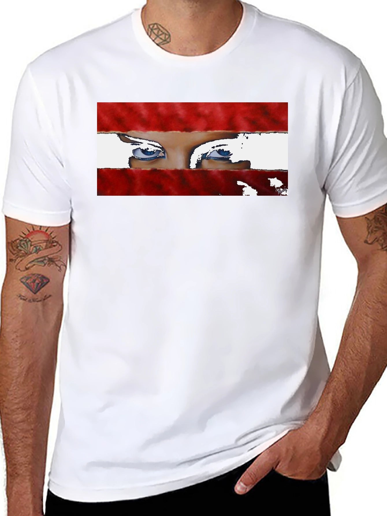 Eyes Graphic Tee - Unique & Stylish Black T-Shirt