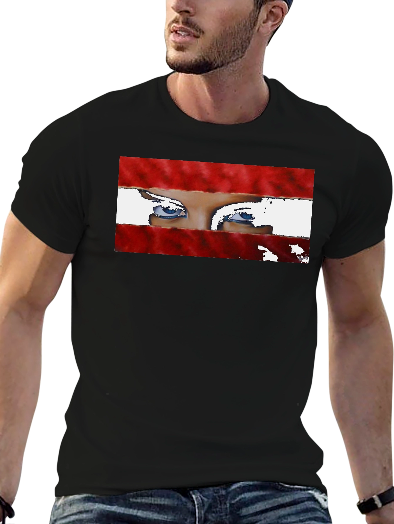 Eyes Graphic Tee - Unique & Stylish Black T-Shirt