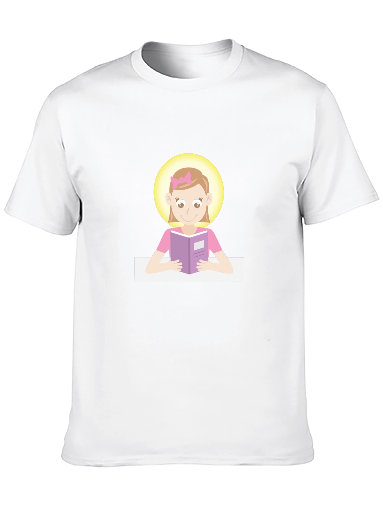 Black Graphic Tee - Girl Reading