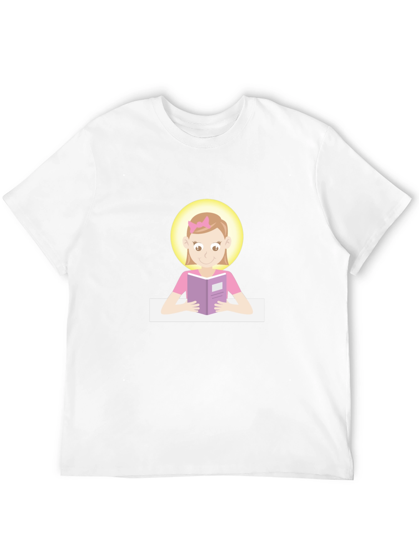 Black Graphic Tee - Girl Reading