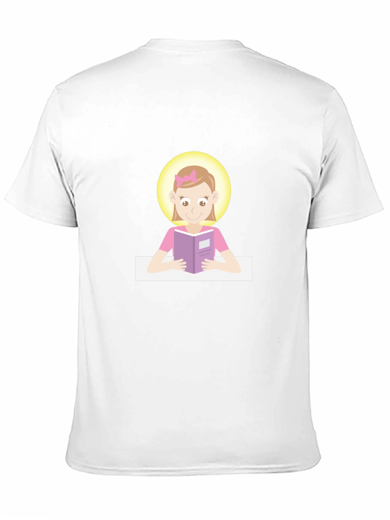Black Graphic Tee - Girl Reading