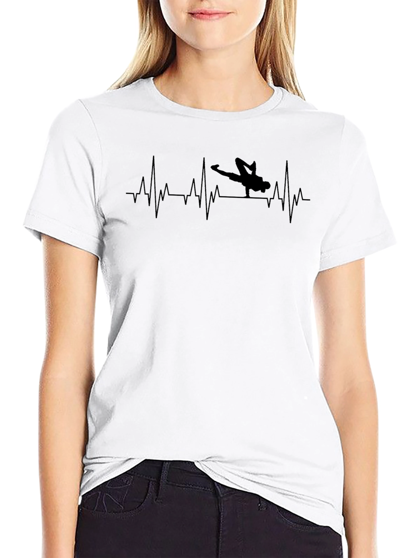 Breakdance Heartbeat T-Shirt - Black