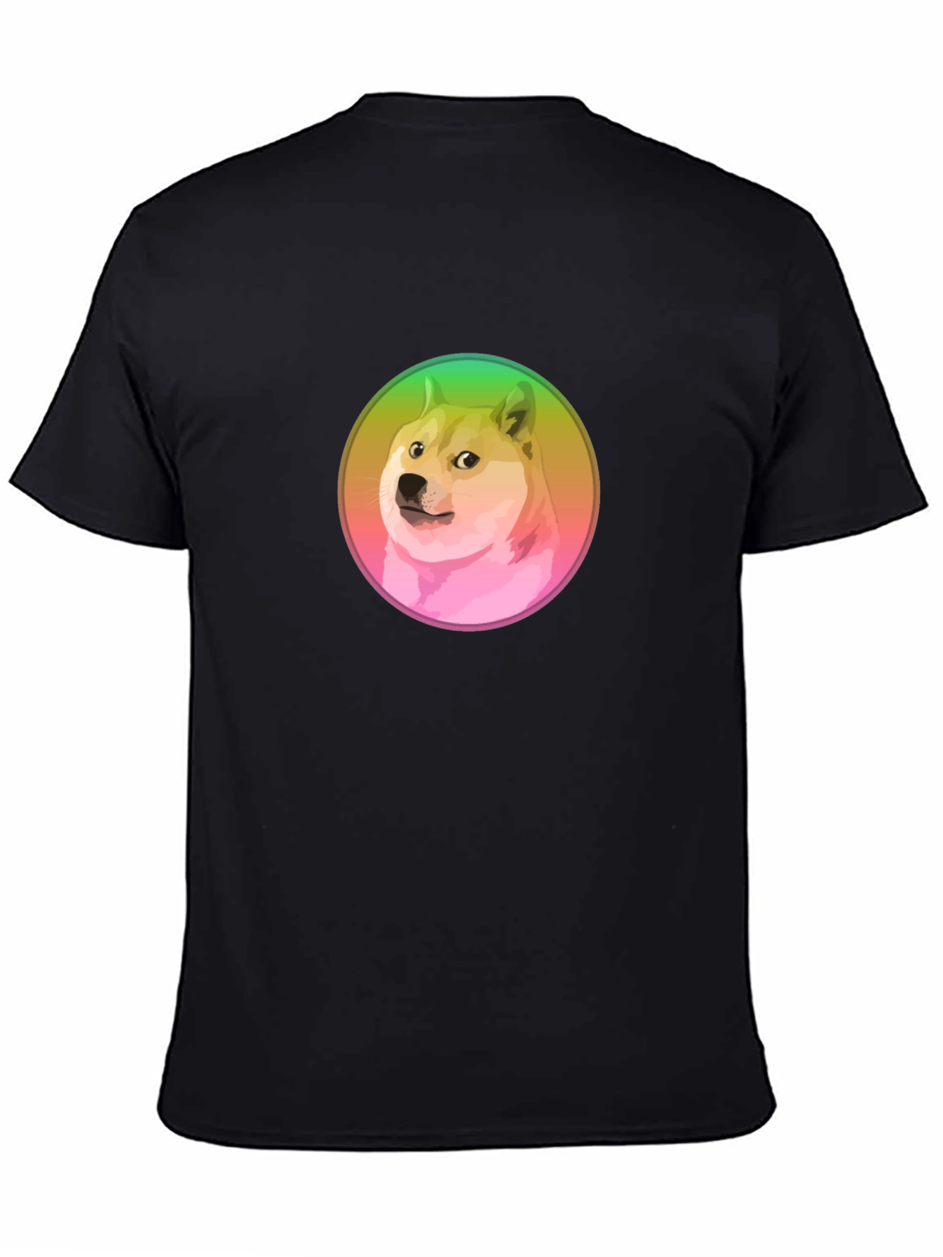 Doge Meme Graphic T-Shirt - Black Crew Neck Tee