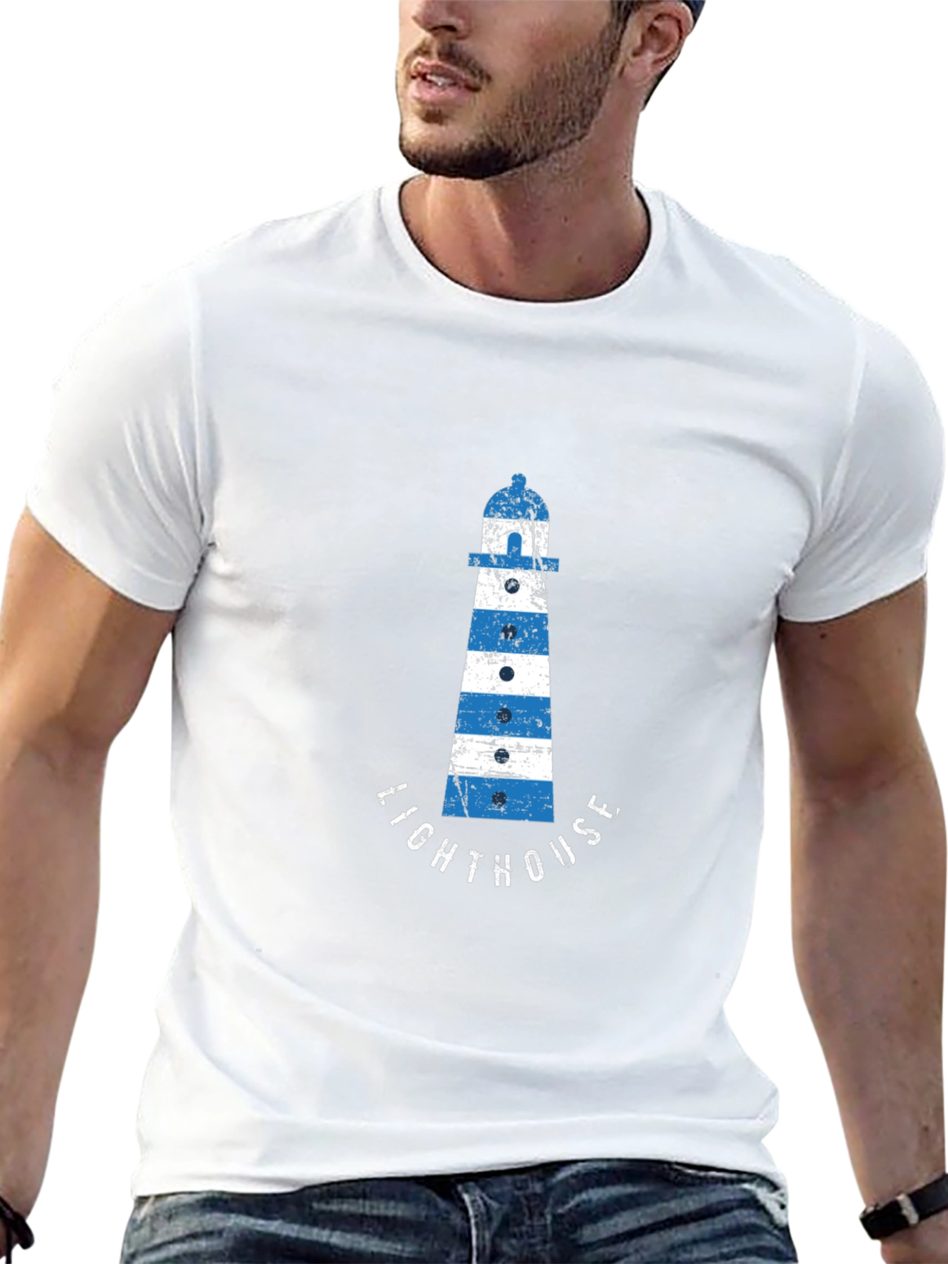 Lighthouse Graphic Tee - Coastal Style