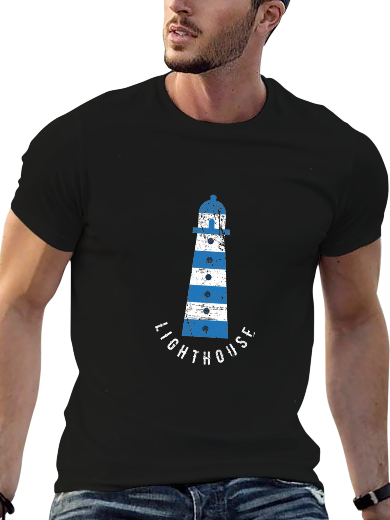 Lighthouse Graphic Tee - Coastal Style