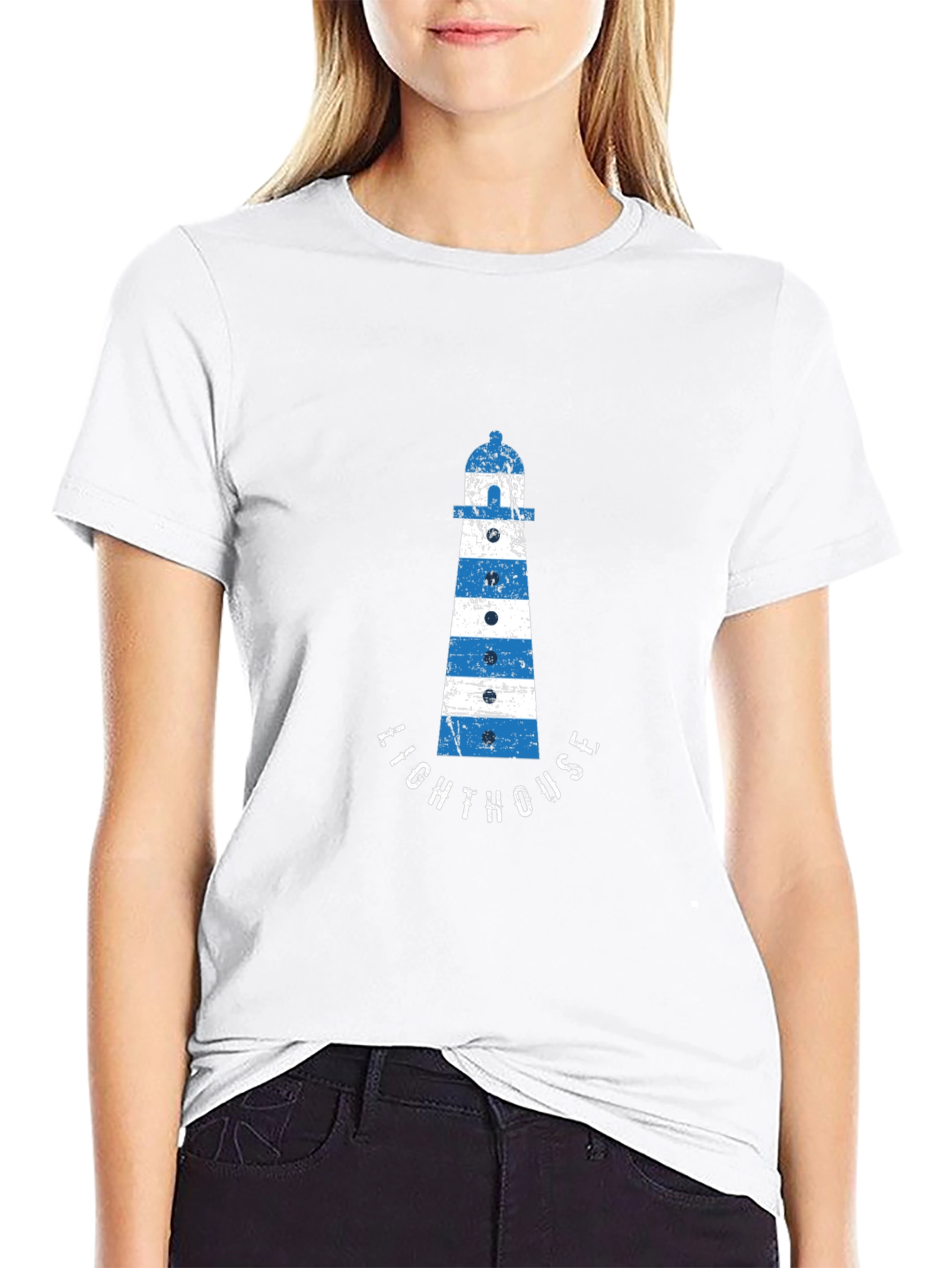 Lighthouse Graphic Tee - Coastal Style