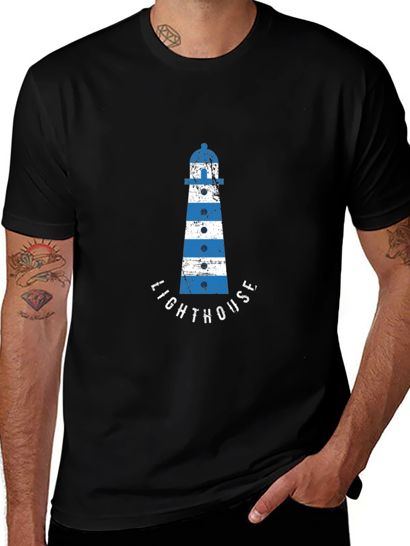 Lighthouse Graphic Tee - Coastal Style
