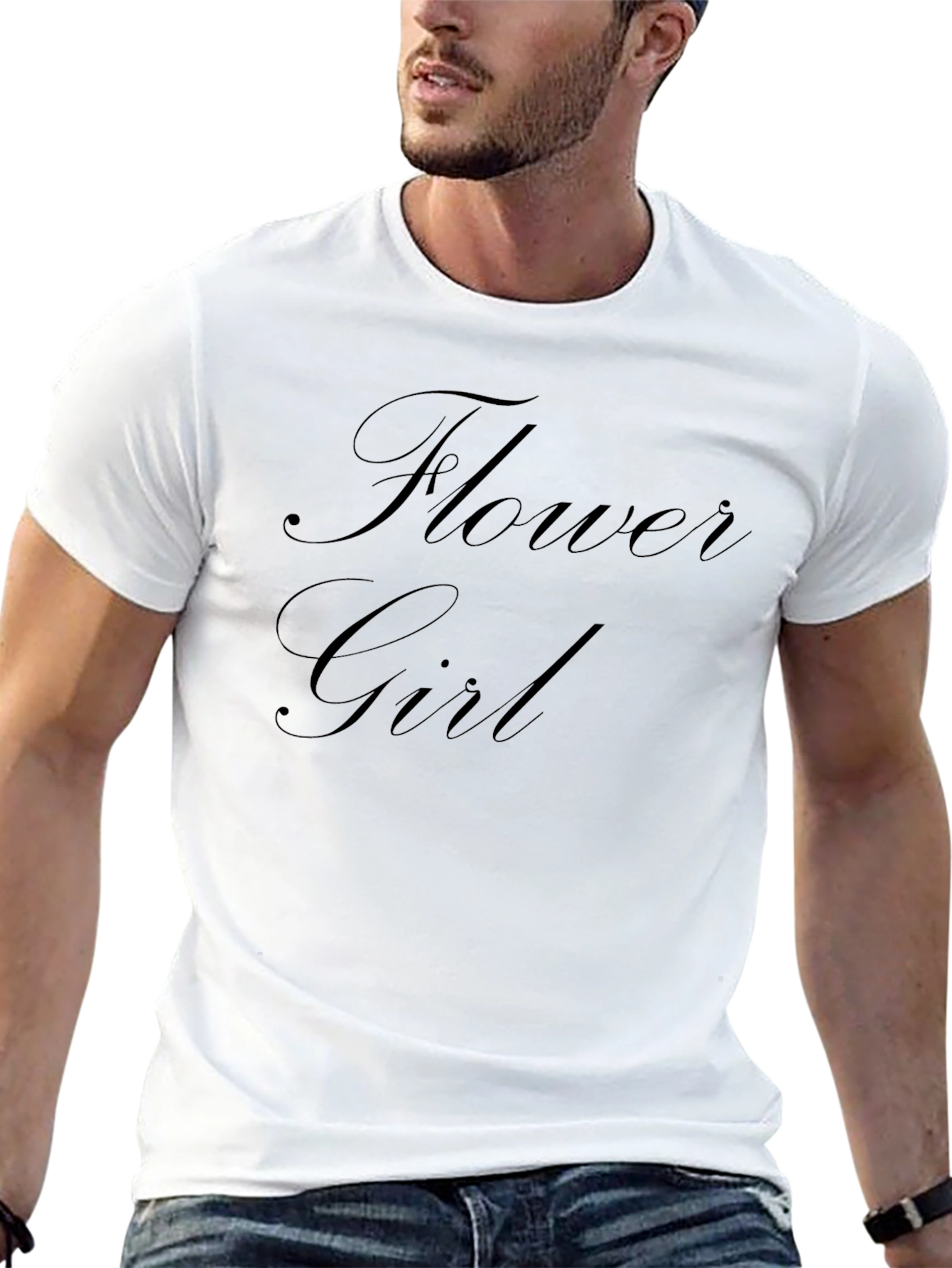 Flower Girl Black Graphic Tee