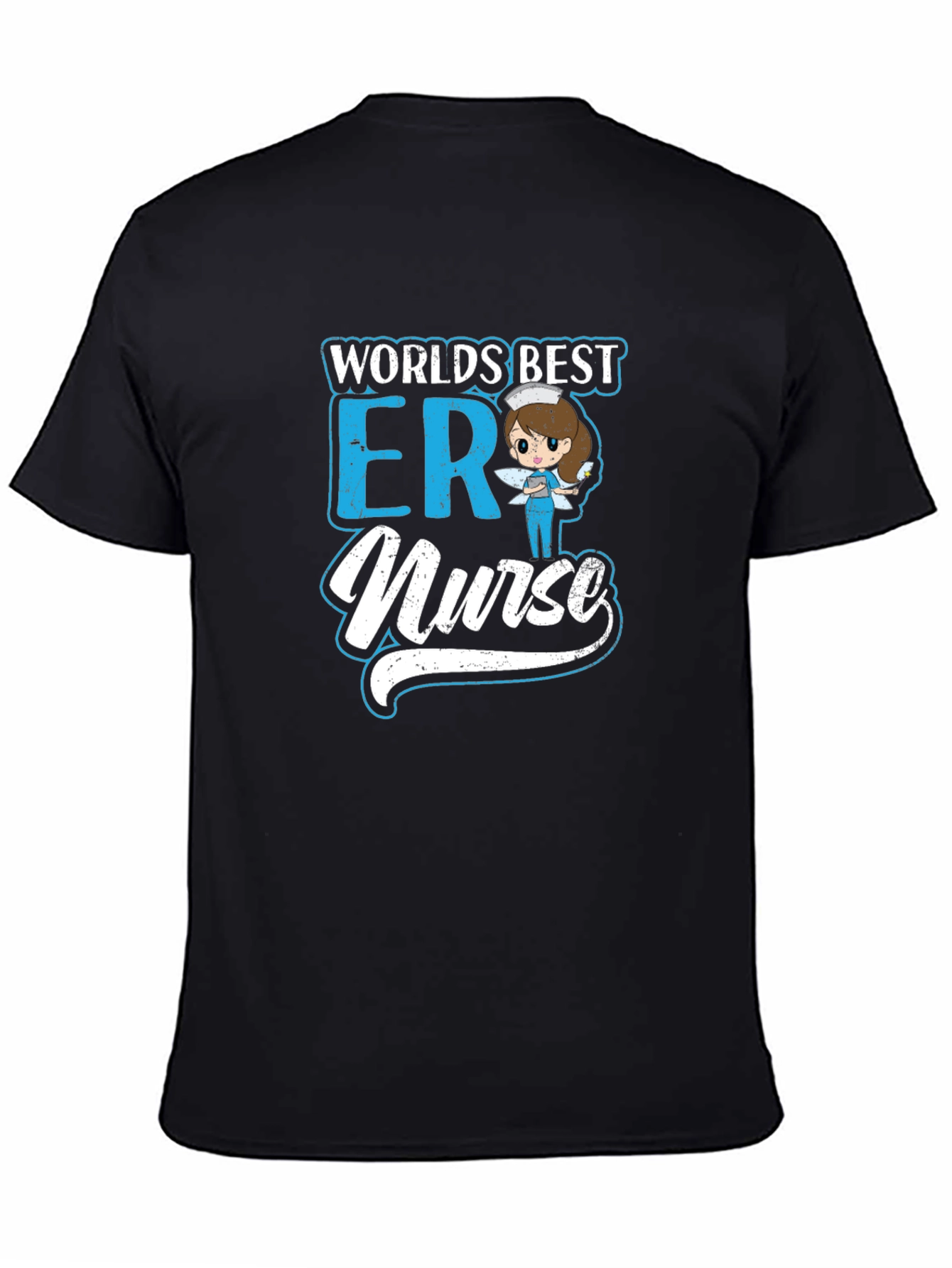 Worlds Best ER Nurse Black Graphic T-Shirt