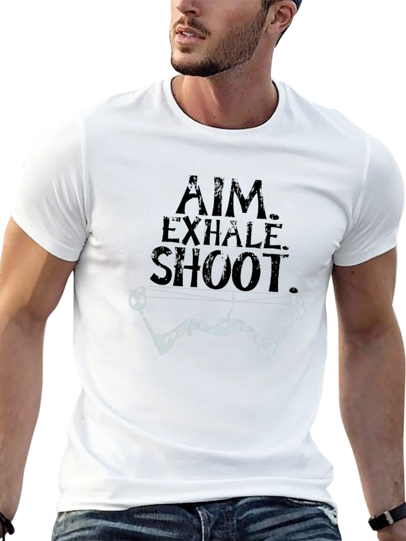 Archery T-Shirt: Aim Exhale Shoot