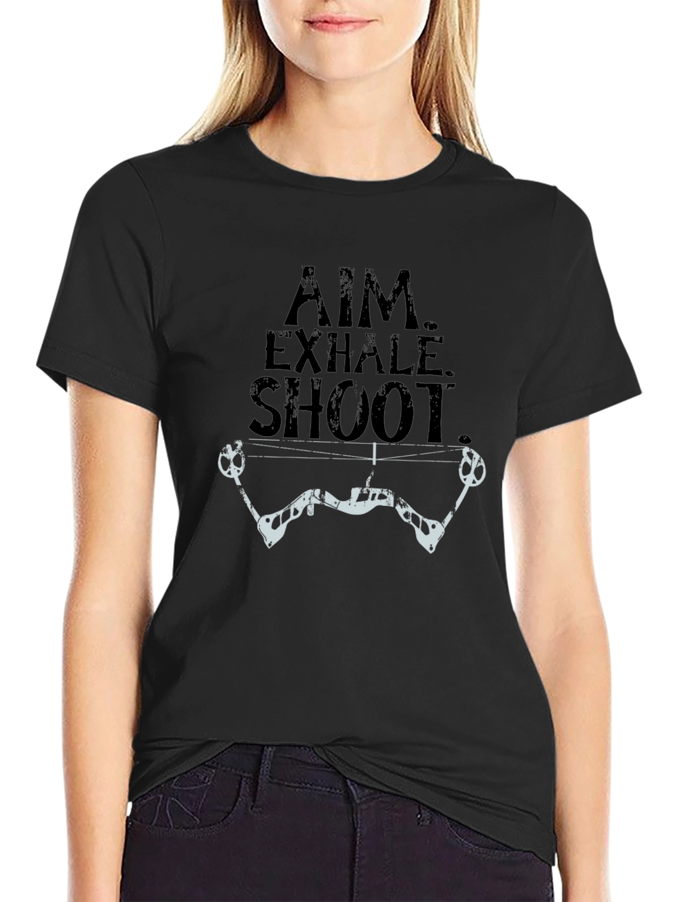 Archery T-Shirt: Aim Exhale Shoot