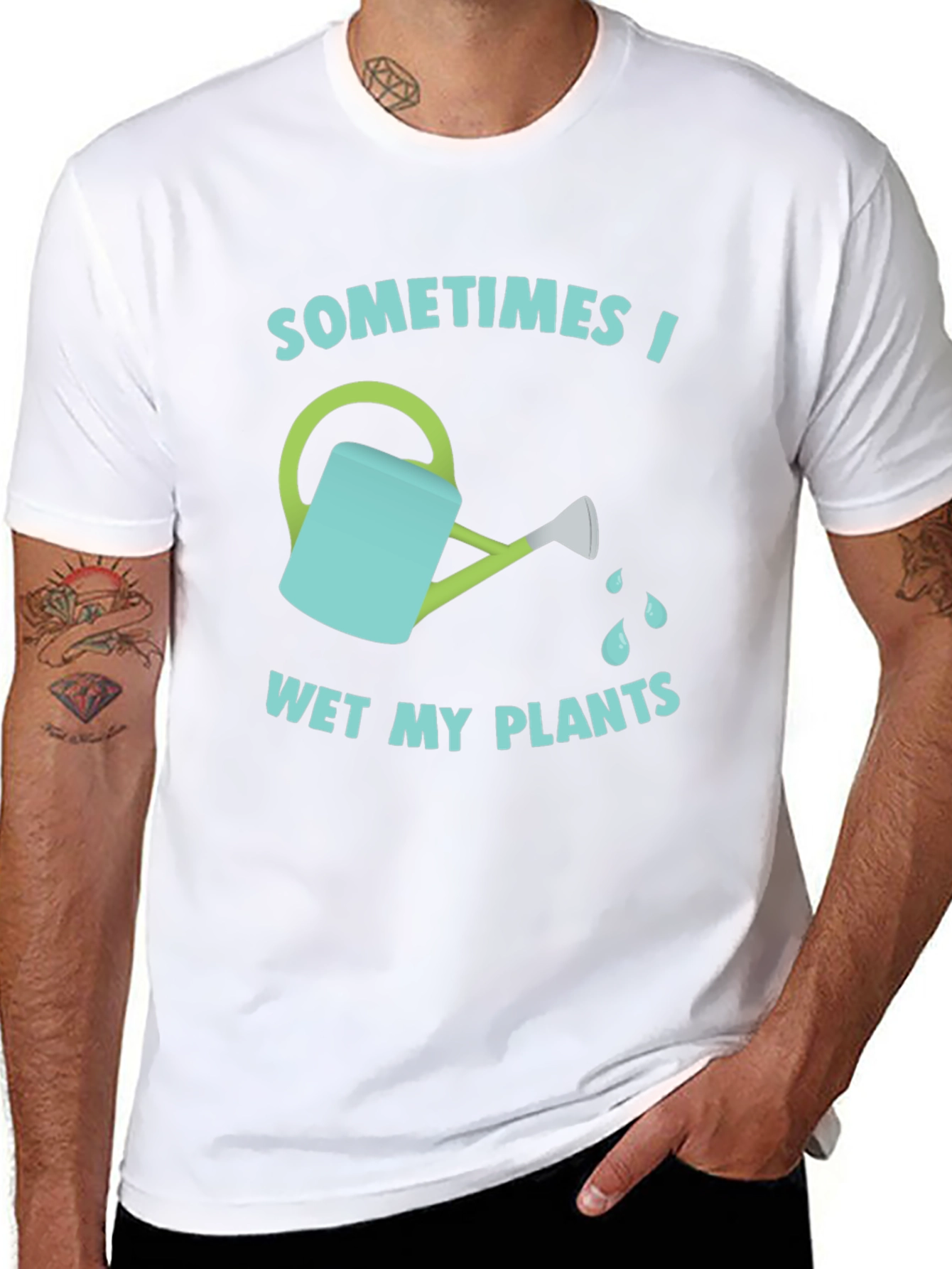 Funny Gardening T-Shirt - Sometimes I Wet My Plants