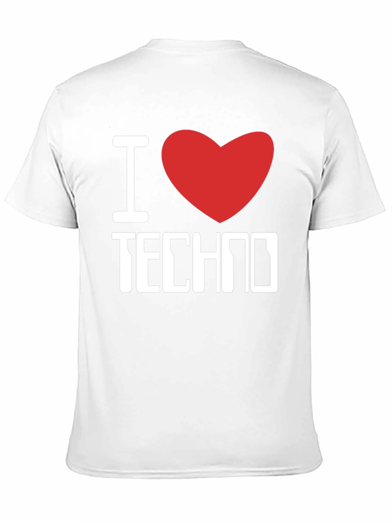I Love Techno Black T-Shirt - Music Lover Tee