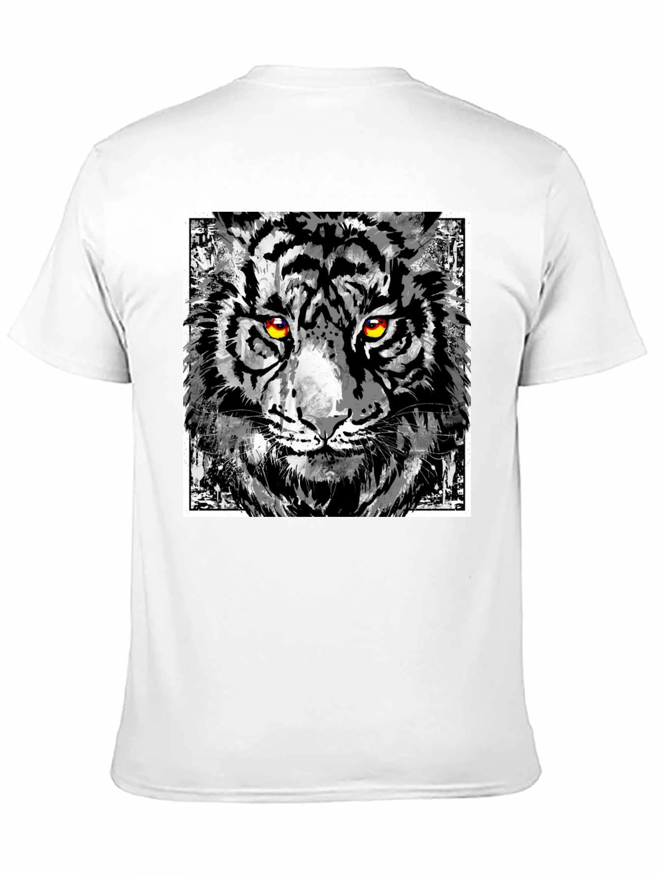 Tiger Graphic Print T-Shirt - Mens Black Tee