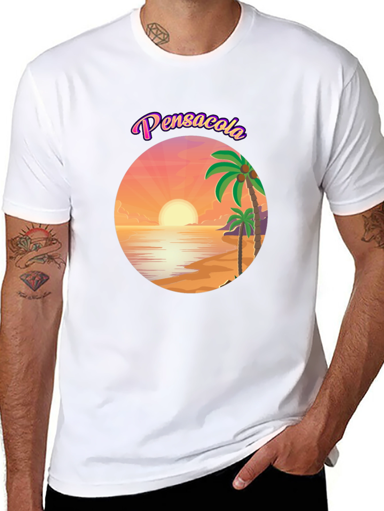 Pensacola Beach Sunset Graphic Tee