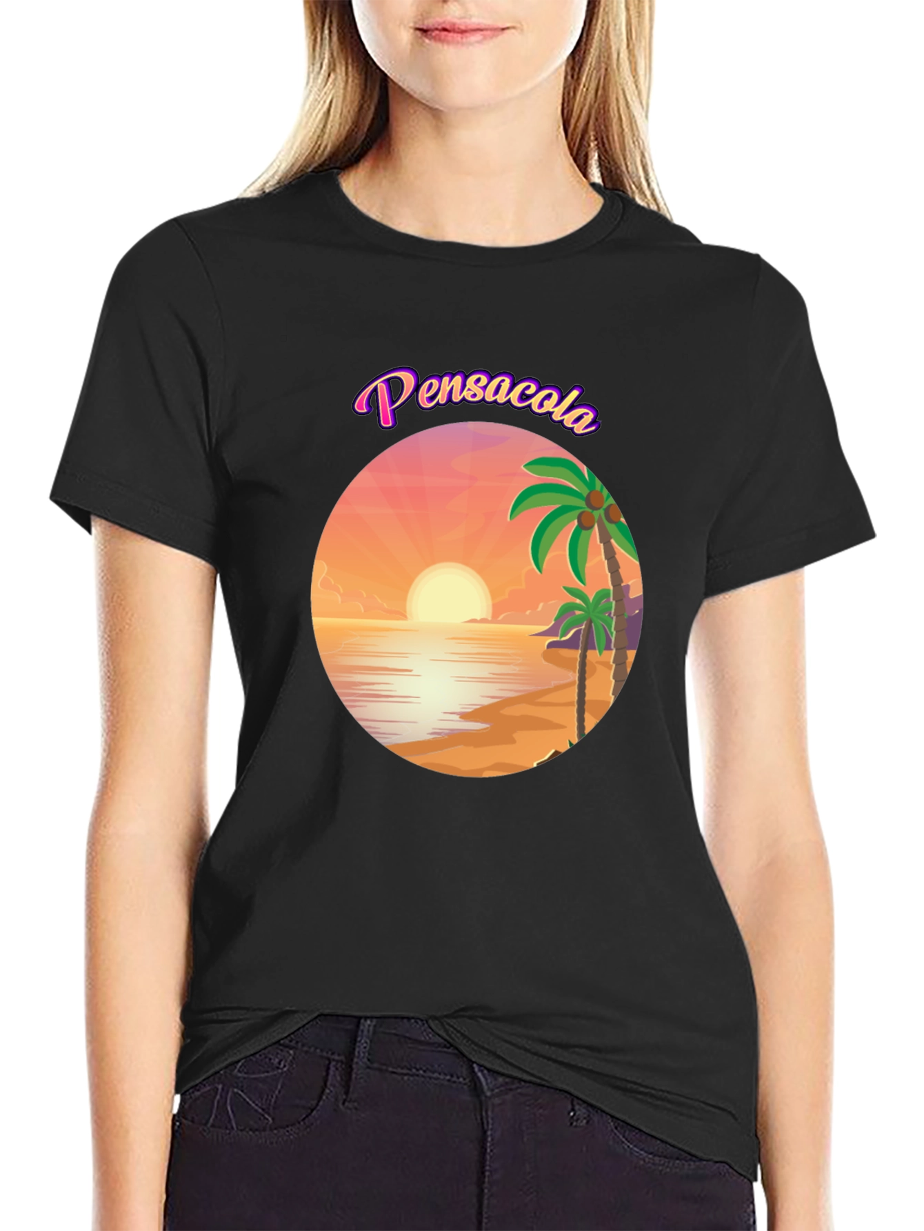 Pensacola Beach Sunset Graphic Tee