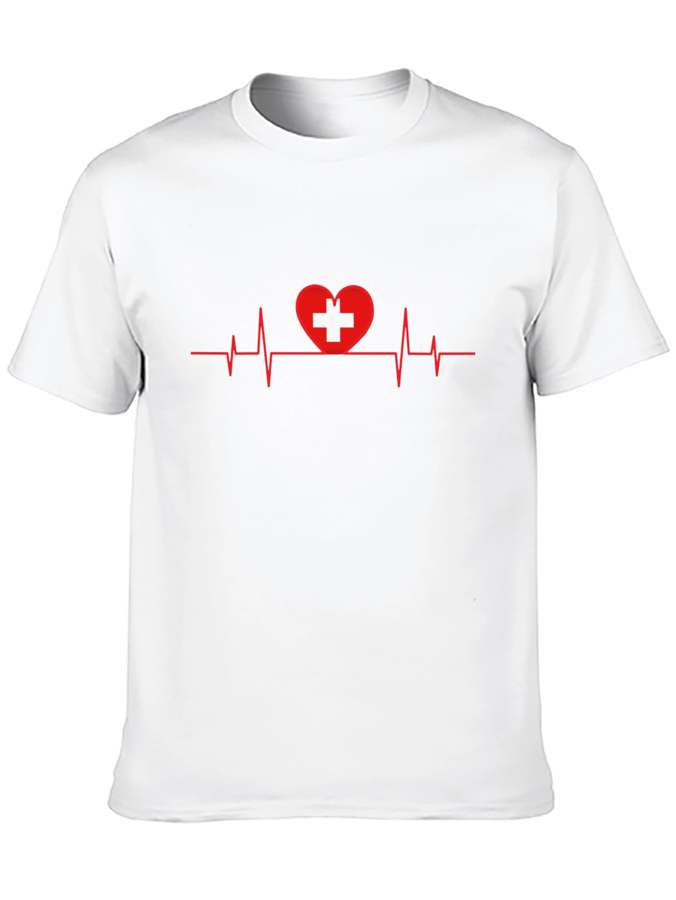Heartbeat Switzerland Flag Graphic Tee - Casual Comfort