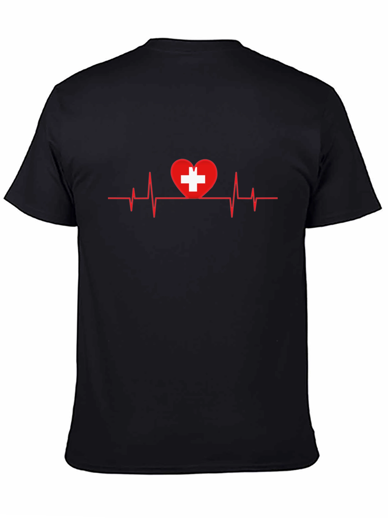 Heartbeat Switzerland Flag Graphic Tee - Casual Comfort