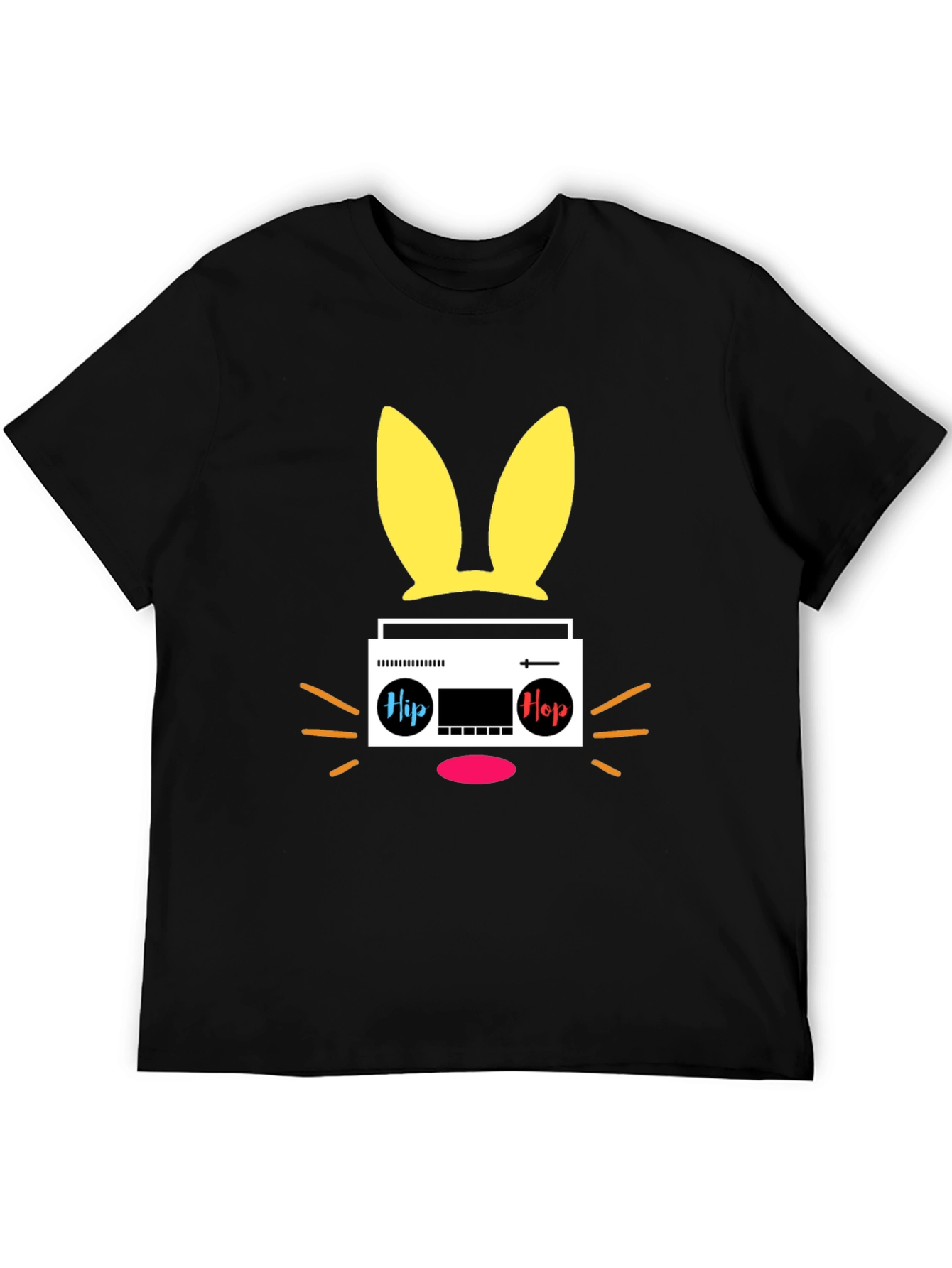 Hip Hop Bunny Black T-Shirt