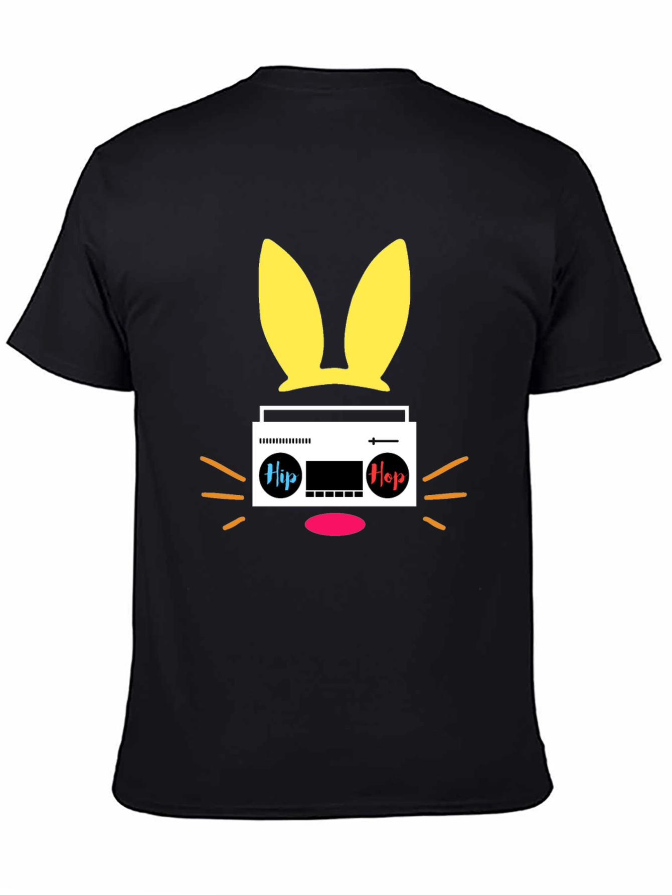 Hip Hop Bunny Black T-Shirt