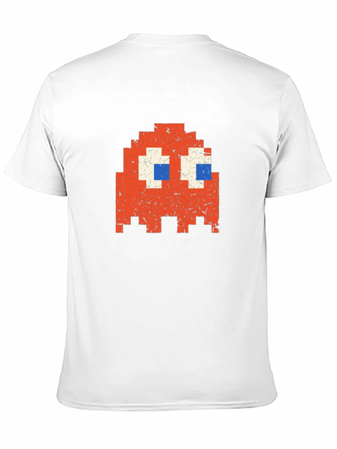 Retro Pixel Ghost Graphic Tee - Classic Gaming Style